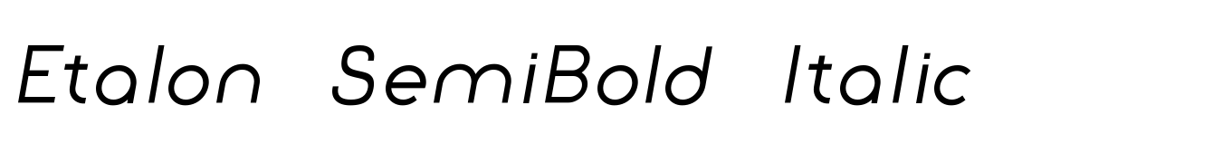 Etalon SemiBold Italic